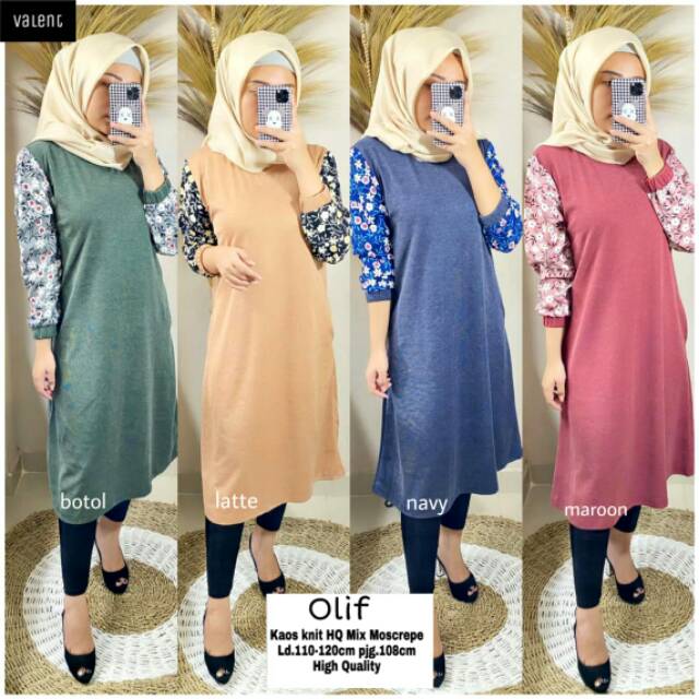 Olif Tunik Bahan Kaos knit