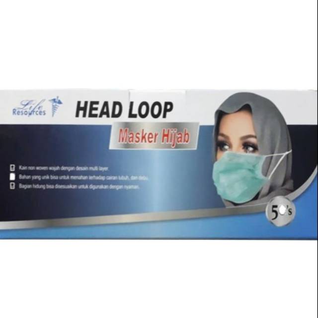 Masker surgical 3 ply - Masker  headloop - masker medis 1 box - bukan sensi - bukan masker kain