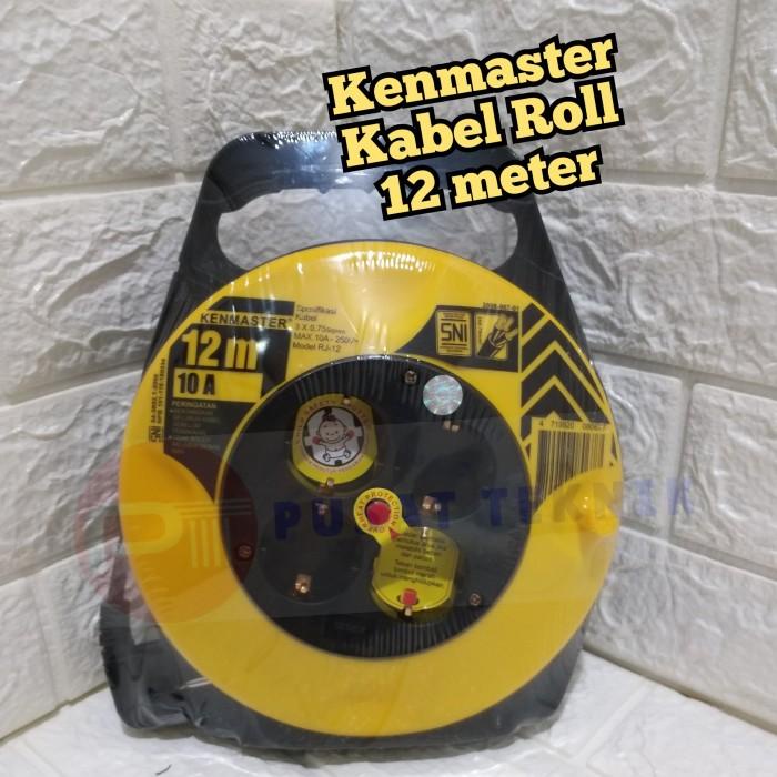 Listrik Kabel Roll Kenmaster 12 Meter 4 Lubang / Kabel Roll Kenmaster