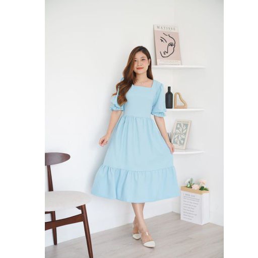 Dress Wanita Korean Vintage Fanny Dress Amanda