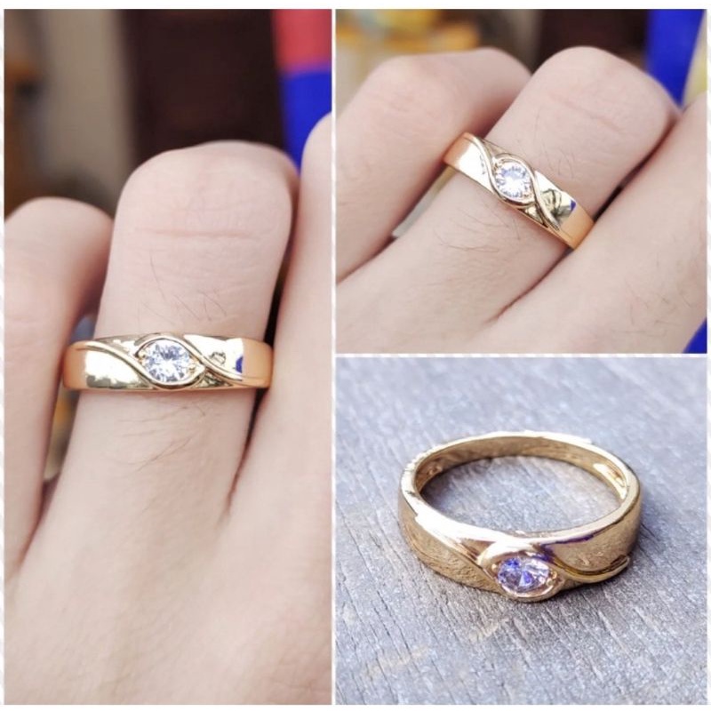 cincin simple satu mata cincin kawin 1 pcs