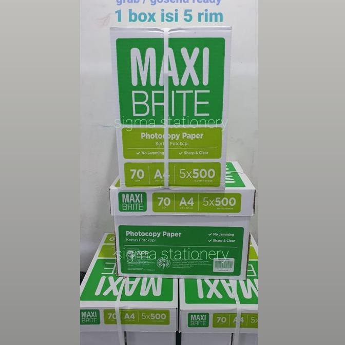 

Kertas Fotocopy Merk Maxi Brite A4 Dus Anijejestore