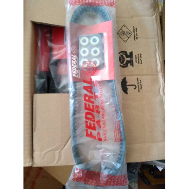 V belt + roler honda all beat fi (injection).asli merk federal by pt.astra otoparts