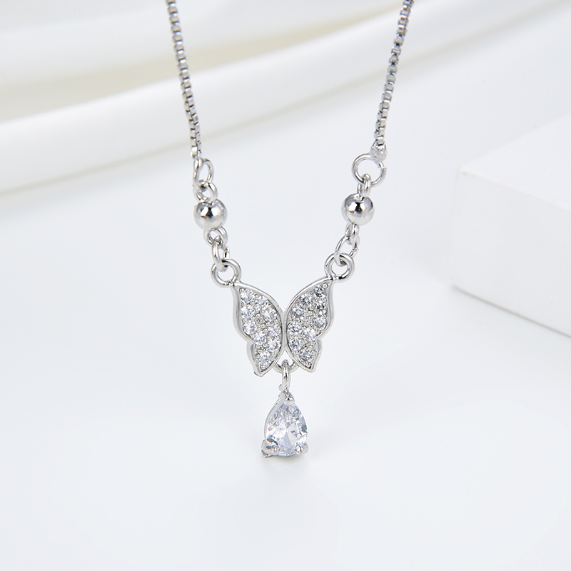 kalung titanium wanita emas muda model korea murah anti karat panjang asli silver nama selamanya 86n