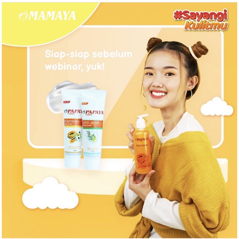 Papaya Face Wash Brightening / Sabun Wajah (TUBE)