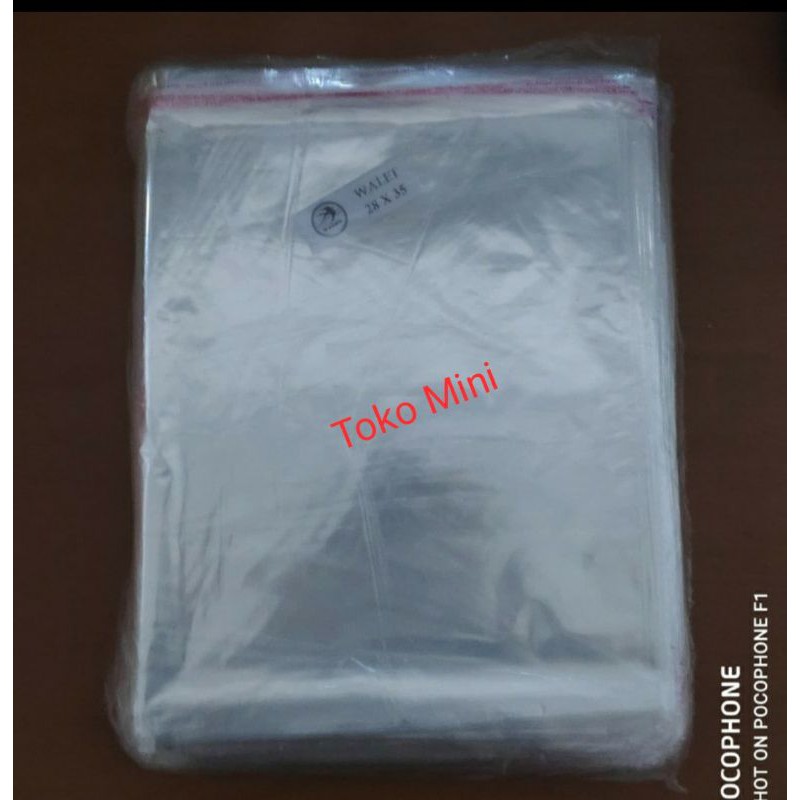 

PLASTIK LEM OPP 28 X 35 (HARGA JUAL PER 1 PAX = 100 PC)