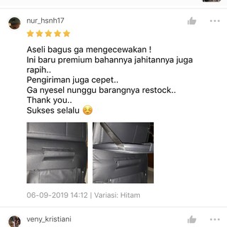 premium car organizer leather kulit foldable meja seat tas