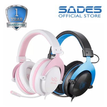 Sades MPower Multiplatform Gaming Headset - Merah Muda