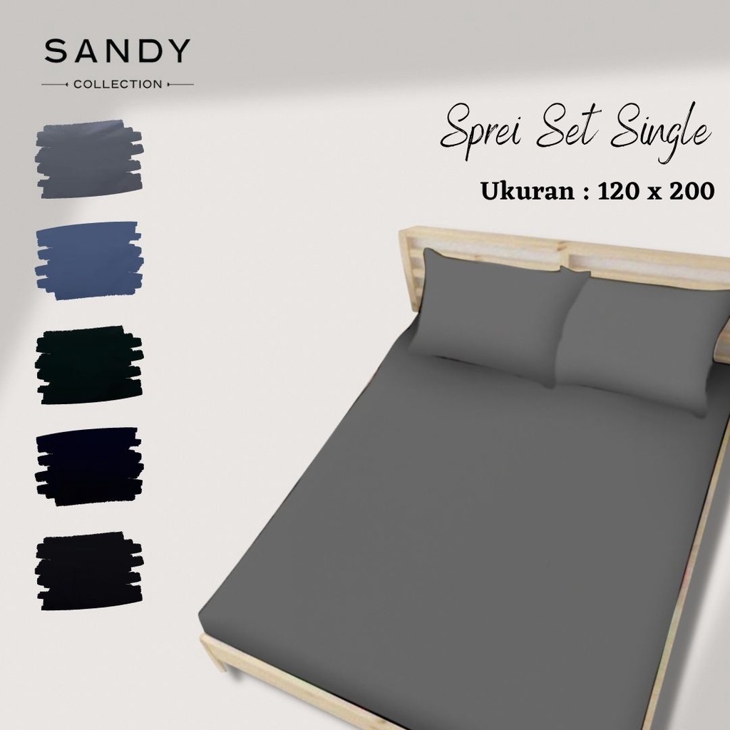 Sprei Set Festivo Ukuran 120x200 Warna Polos Tinggi 20 cm