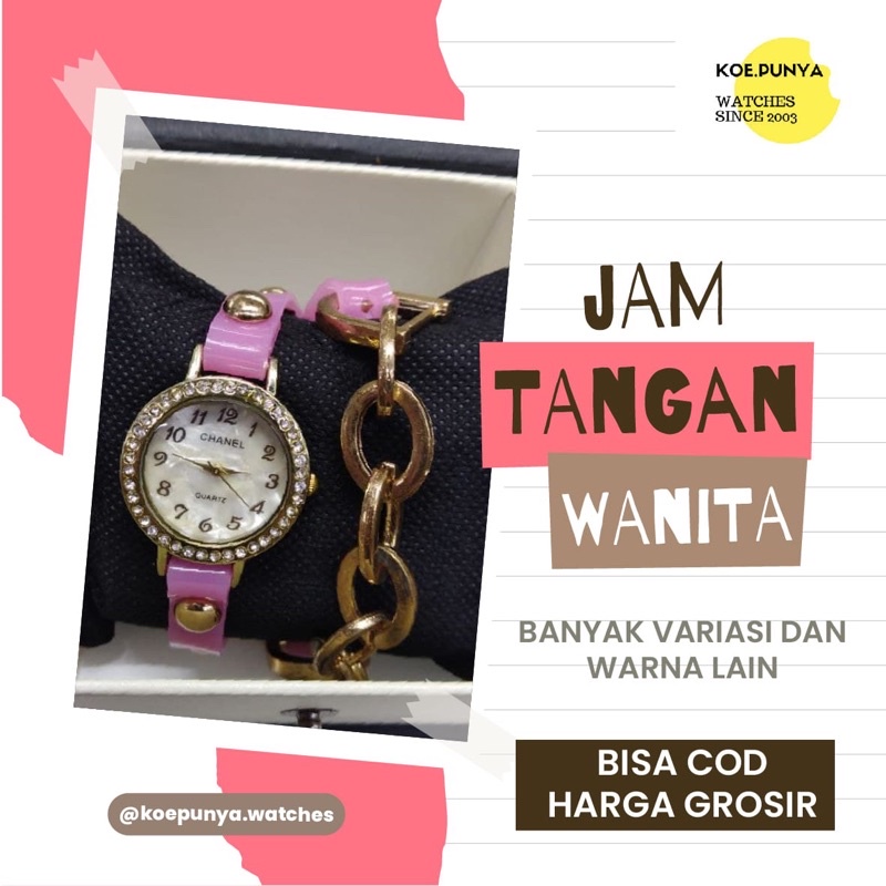 COD Jam Tangan Fashion Rantai Plastik Aksesoris Gelang elegan