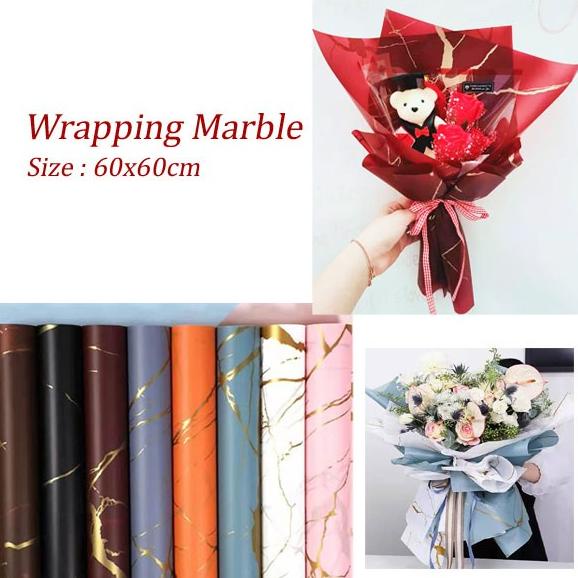 

Premium Product!!! 20 Lembar Korean Wrapping Marble - Kertas Bunga Marble W015 - Paling Dicari