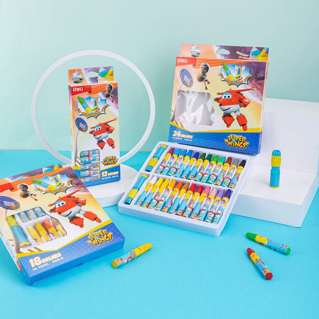 

Deli Oil Pastel / Krayon 12/18/24 Warna dengan Rautan dan Pegangan EC009