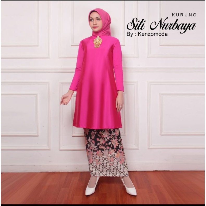 Setelan kebaya kurung melayu//kebaya kurung tafetta//kebaaya seragaman modern