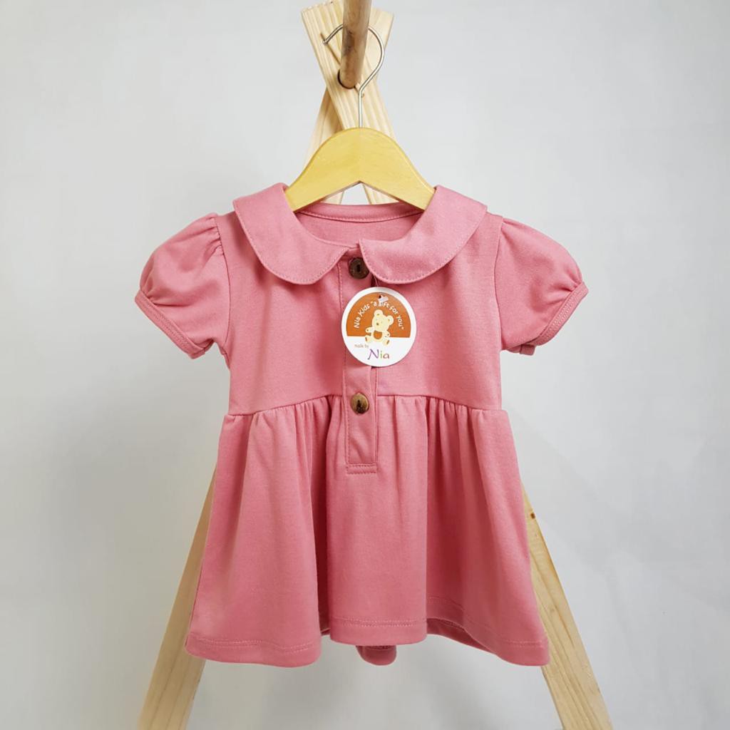 DRESS BAYI ANAK NIA PREMIUM KANCING DEPAN - DRESS PREMIUM QUALITY