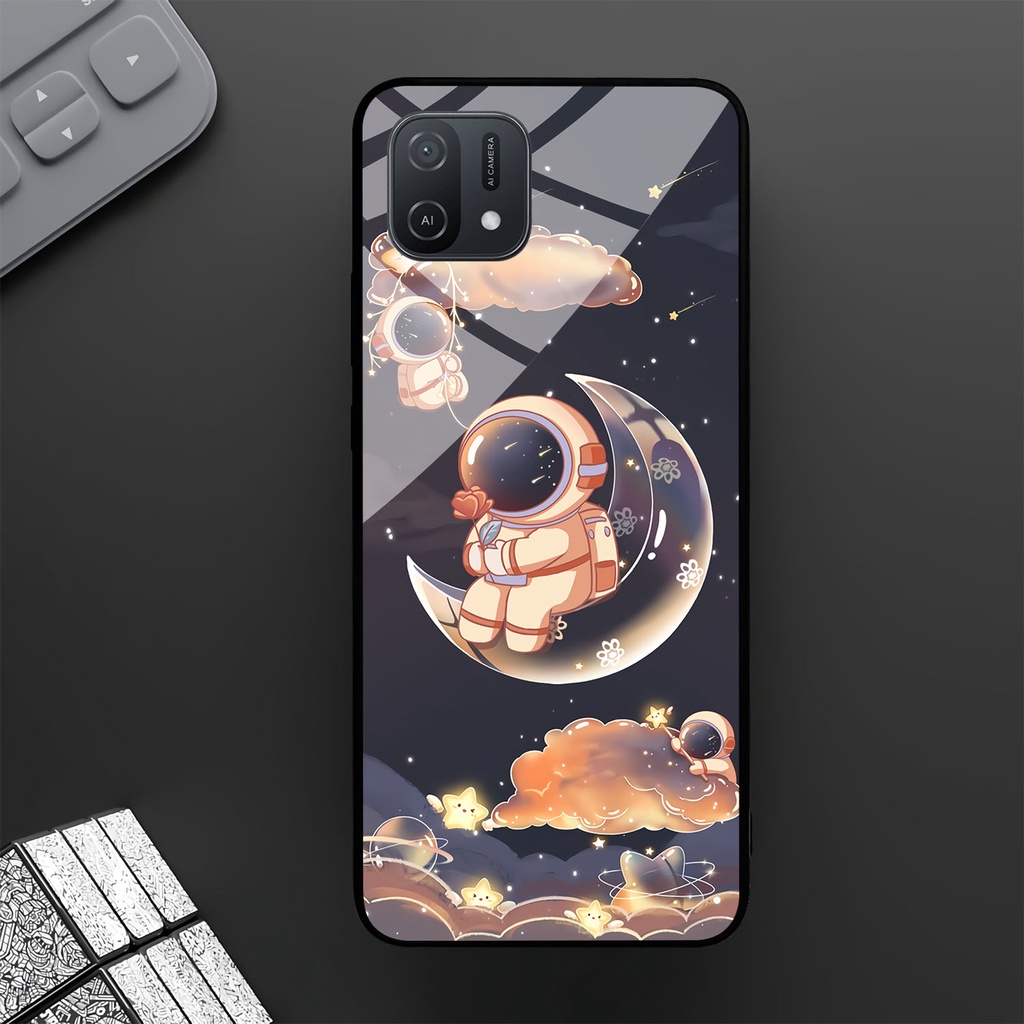 Case Glossy Oppo A16E | A16K Casing Kilau Hp Oppo | Pelindung Hp | Motif Astronot Mini