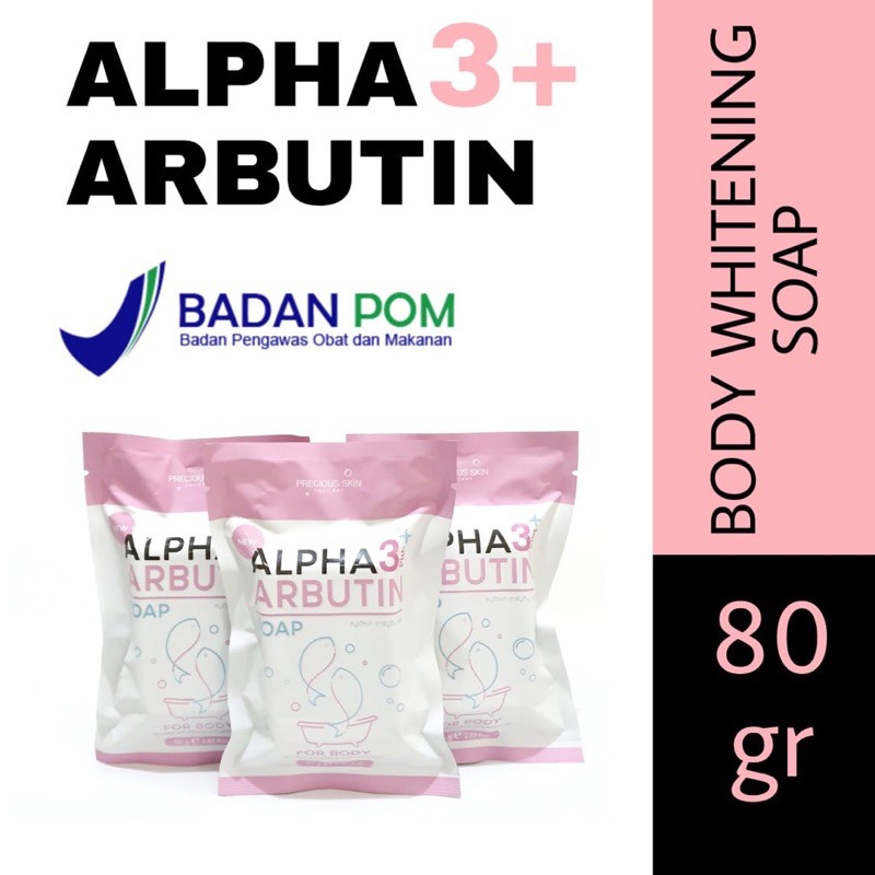 BPOM A   LPHA ARBUTIN 3 PLUS COLLAGEN WHITENING SOAP , SABUN