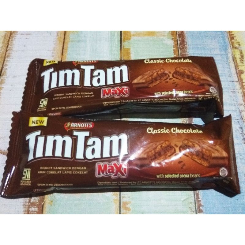 (ECER) TIMTAM MAXI Classic Chocolate Biskuit Salut Lapis Coklat 16 Gram