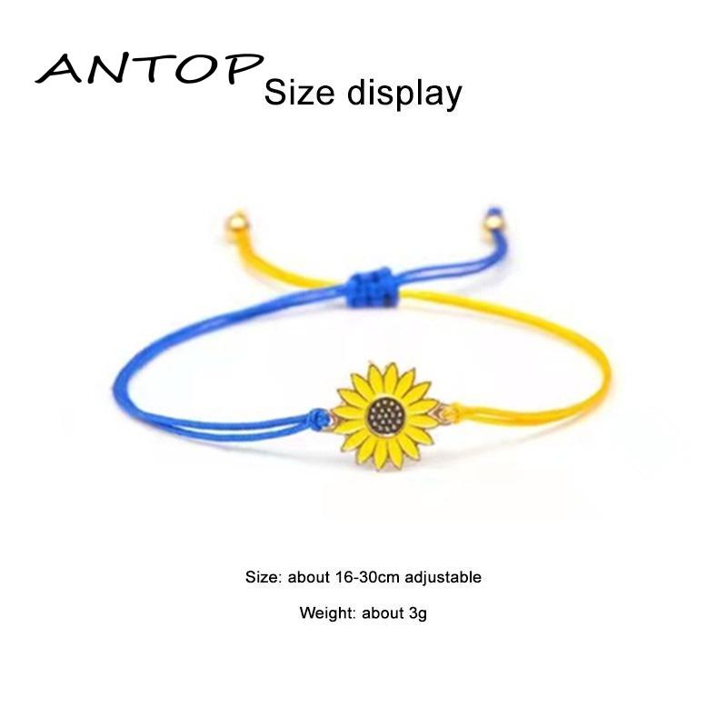 Gelang Persahabatan Bahan Alloy Warna Biru Kuning