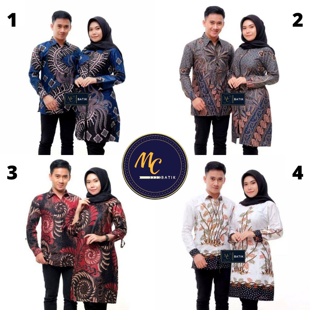 Batik Couple (MCbatik) - Batik Couple Hem Blouse Terbaru Katun Prima Premium Ready Seragam Kantor M L XL XXL