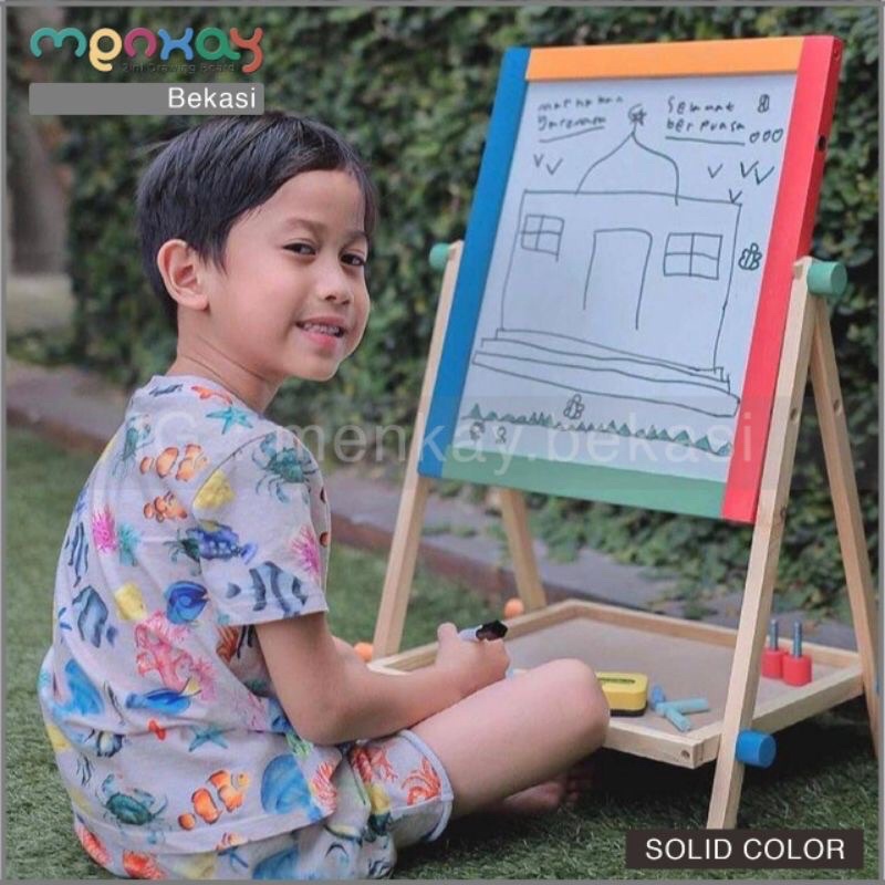 

2IN1 DRAWING BOARD WITH MAGNET FEATURE BY MENKAY INDONESIA. PAPAN TULIS MENKAY