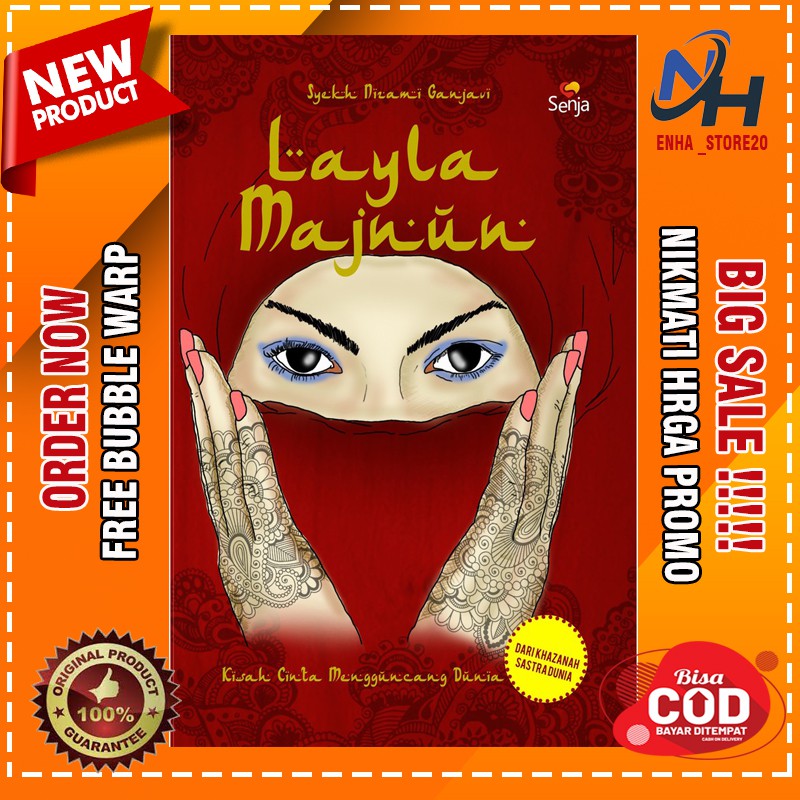 Buku Cerita Novel remaja Laila Majnun Kisah Cinta Mengguncang Dunia Best Seller Ori Terlaris - Senja