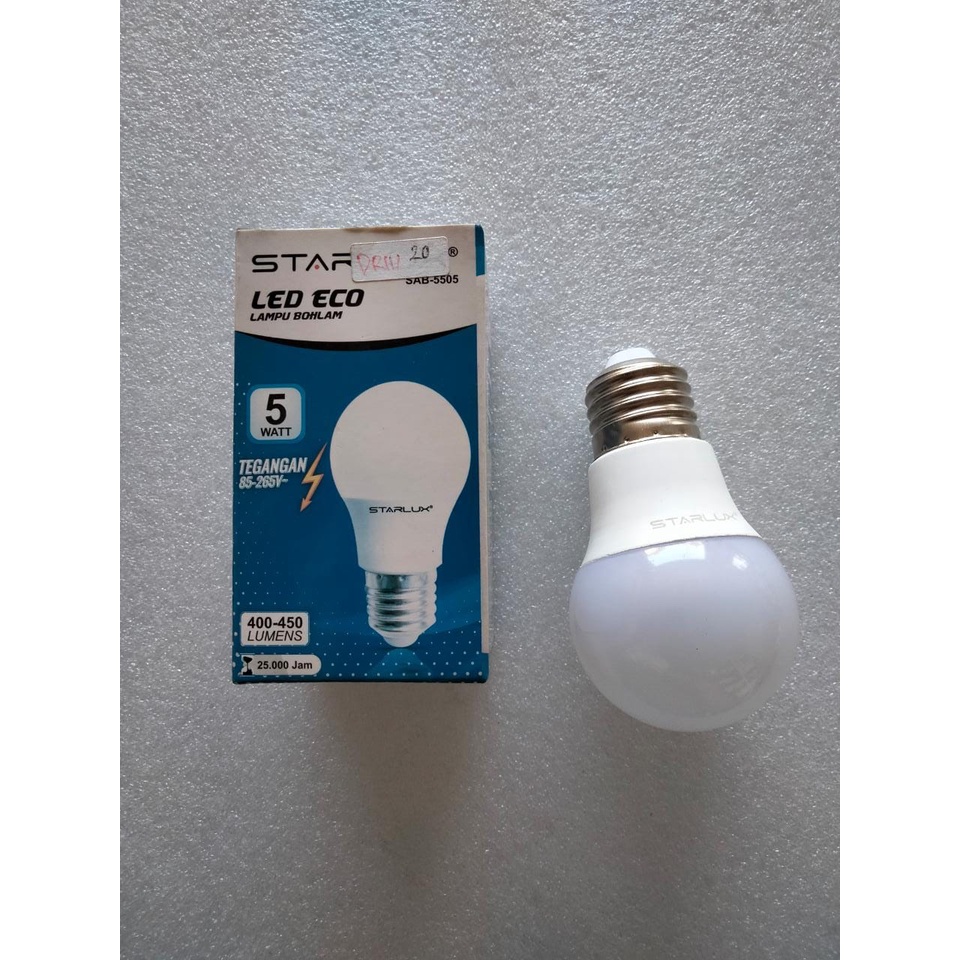 LAMPU BOHLAM LED 5W WARM WHITE - KUNING 3000K STARLUX ECO LAMPU LED