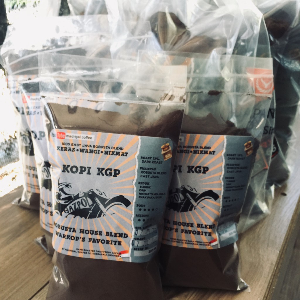 

Kopi KGP Kedai Blend Robusta Dark Roast 1000gr Madrigal Coffee