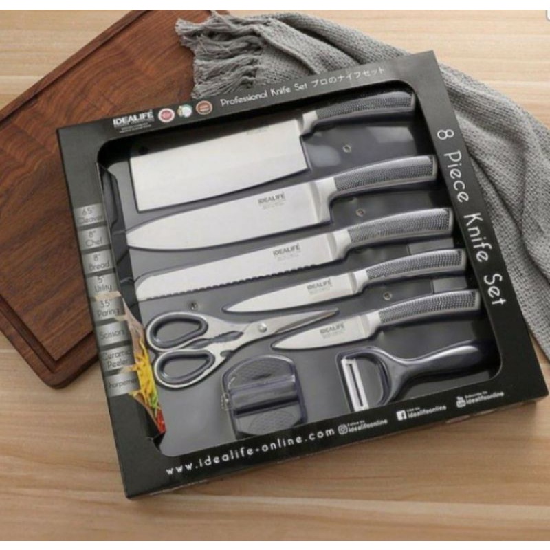 Idealife Pisau Set Dapur Idealife  Baja Profesional Knife Set Idealife IL 163s