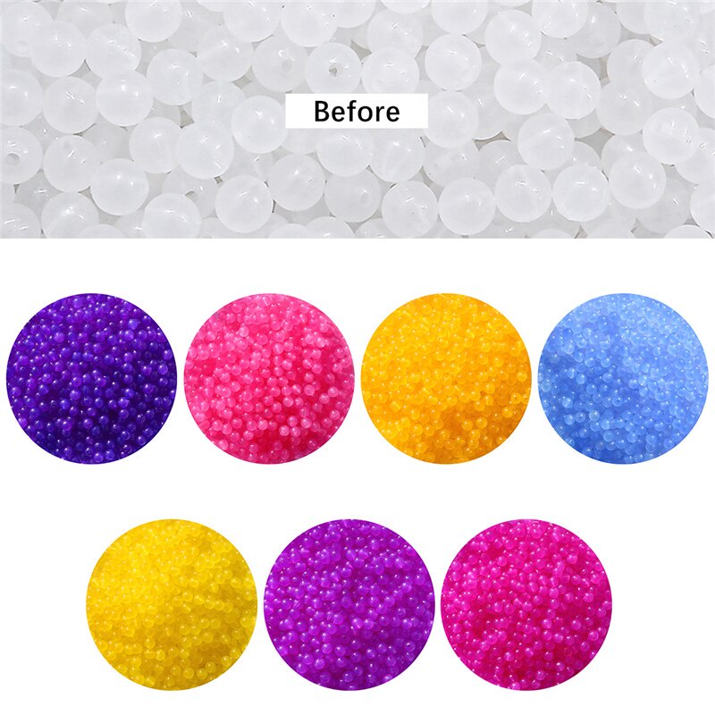 100pcs / Lot Manik-Manik Bulat Luminous Glow In The Dark Bahan Akrilik Ukuran 8mm Untuk Membuat Perhiasan