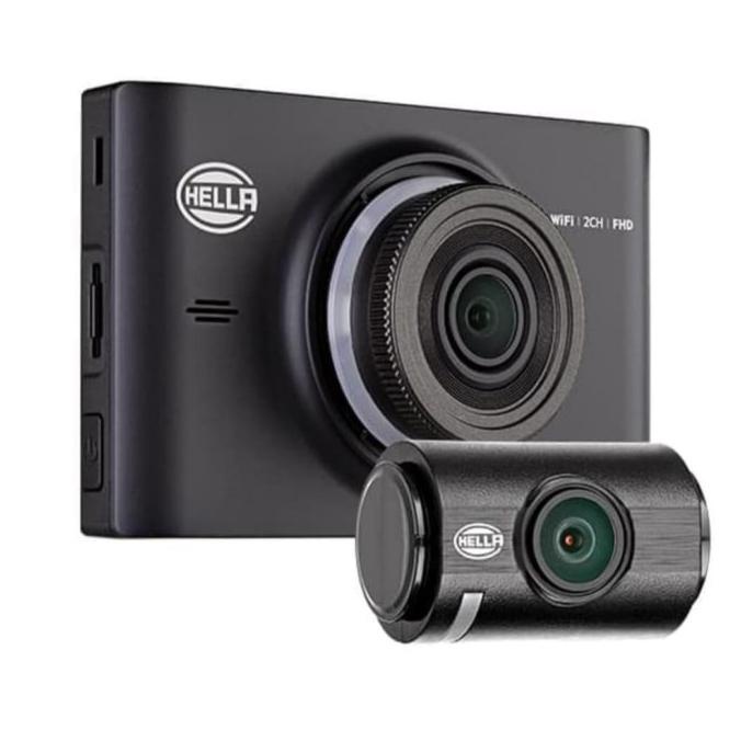 HELLA DVR DR 760 Dash Cam 1080P Layar Sentuh 3.5 Inci, Kamera Depan 140°, Memori Micro SD Hingga 256GB