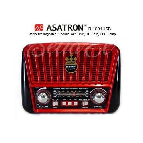 RADIO ASATRON R-1094 USB DESAIN UNIK, JADUL, KLASIK AM FM