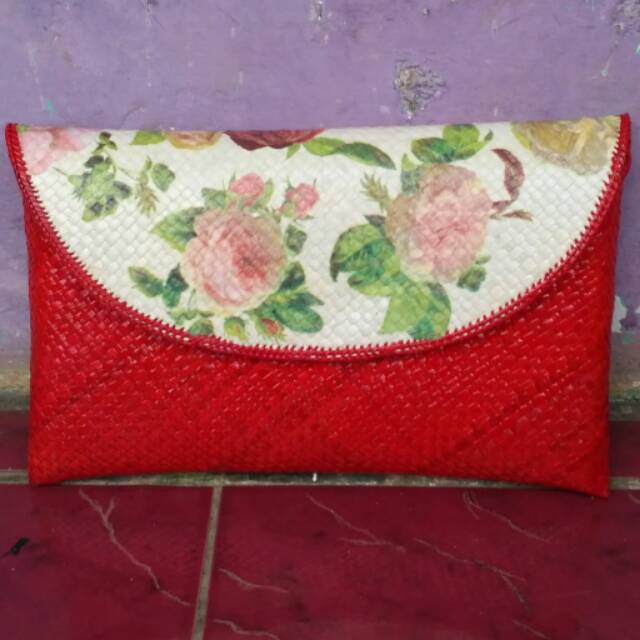 Only 1pcs -  Clutch Dompet Kondangan decoupage size L