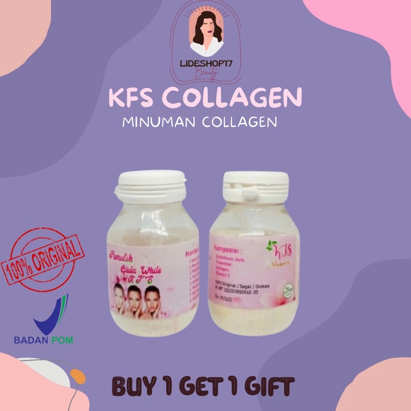 KFS GLUTA WHITE SUSU PEMUTIH WAJAH &amp; BADAN AMAN KFS SKINCARE SUSU PEMUTIH GLUTA SUSU KFS GLUTA COLLAGEN