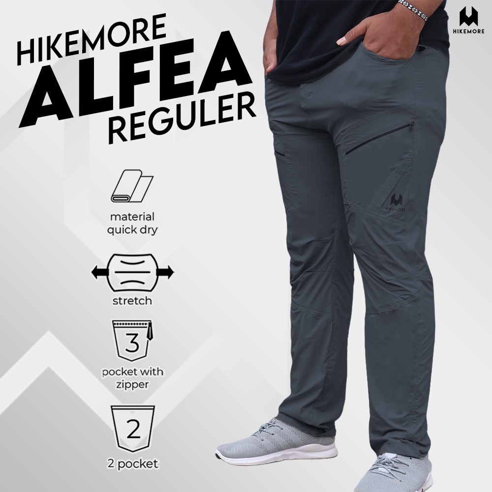 Hikemore Alfea Reguler Celana Panjang Gunung Outdoor Cargo Quickdry Dry Fit Original