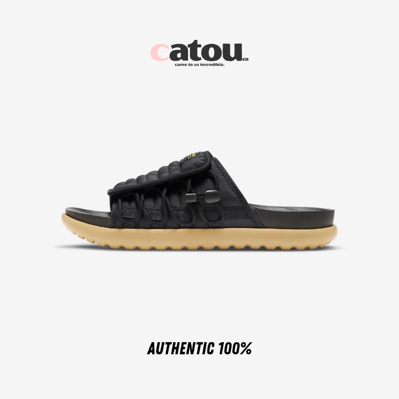 Nike Asuna 2 Slide Sandals Black/Anthracite/Club Gold/Sanded Gold Original 100% BNIB [RESMI]