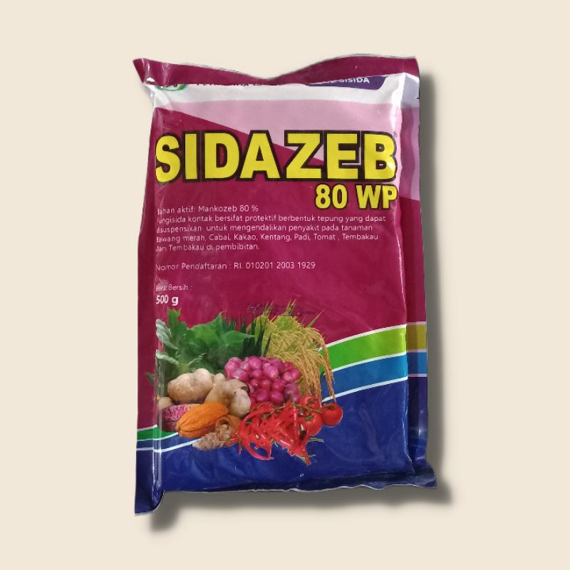 Fungisida Sidazeb 80WP Bahan Aktif Mankozeb 500Gram