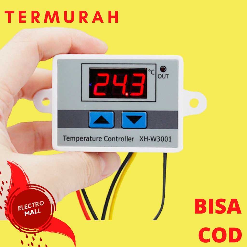 Termostat Digital 220V Termostat W3001 AC Untuk Mesin Tetas