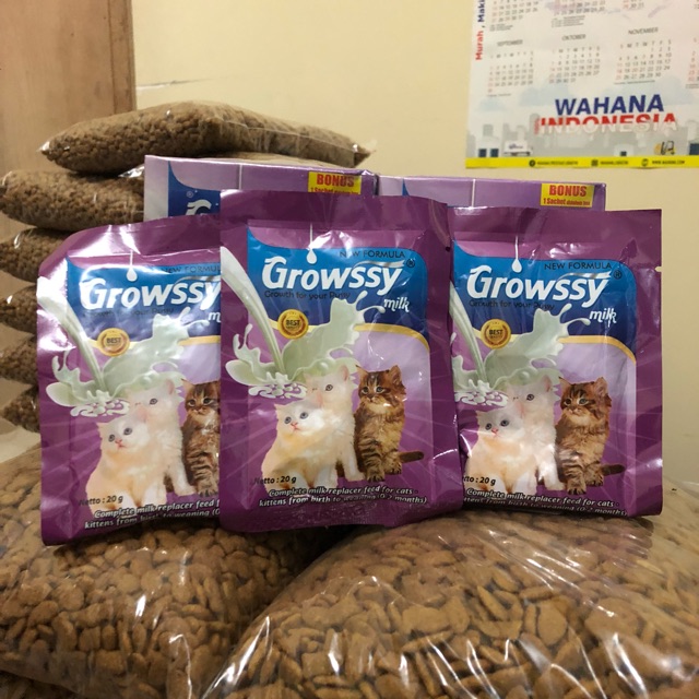 SUSU KUCING / CAT MILK GROWSSY 20GR (SACHET)