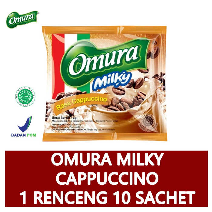 [MINUMAN SACHET] Powder Drink Omura Milky Rasa Cappuccino (1 Renceng)