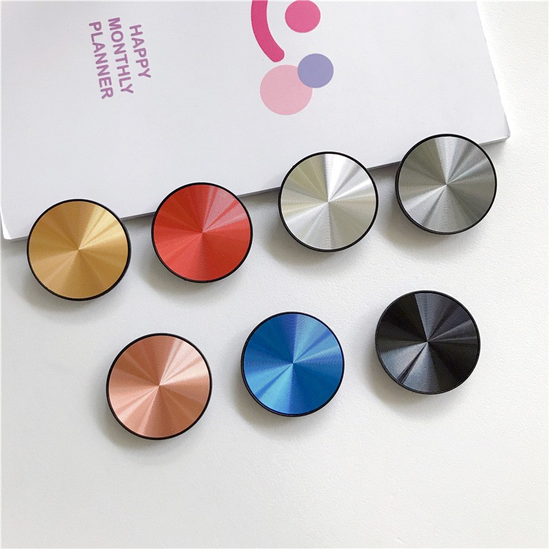 PopSocket HP Model Bulat Bahan Metal Banyak Warna Efek Mirror