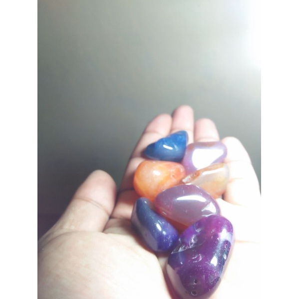 Batu akik krikilan temuan sungai asli