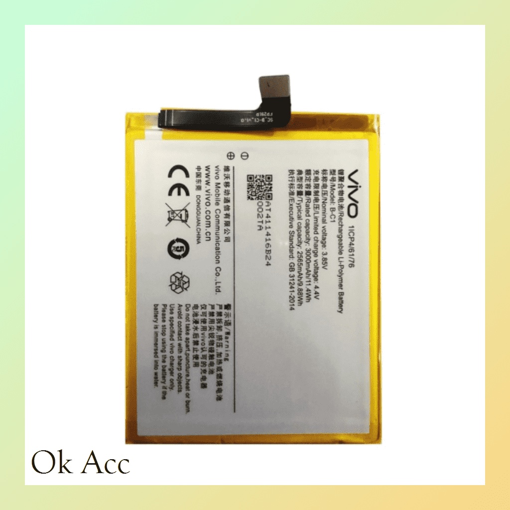 Battery Baterai Vivo Y51/B-95,Y53/B-C1,Y55/B-B1,Y91 Y93 Y95/B-F3