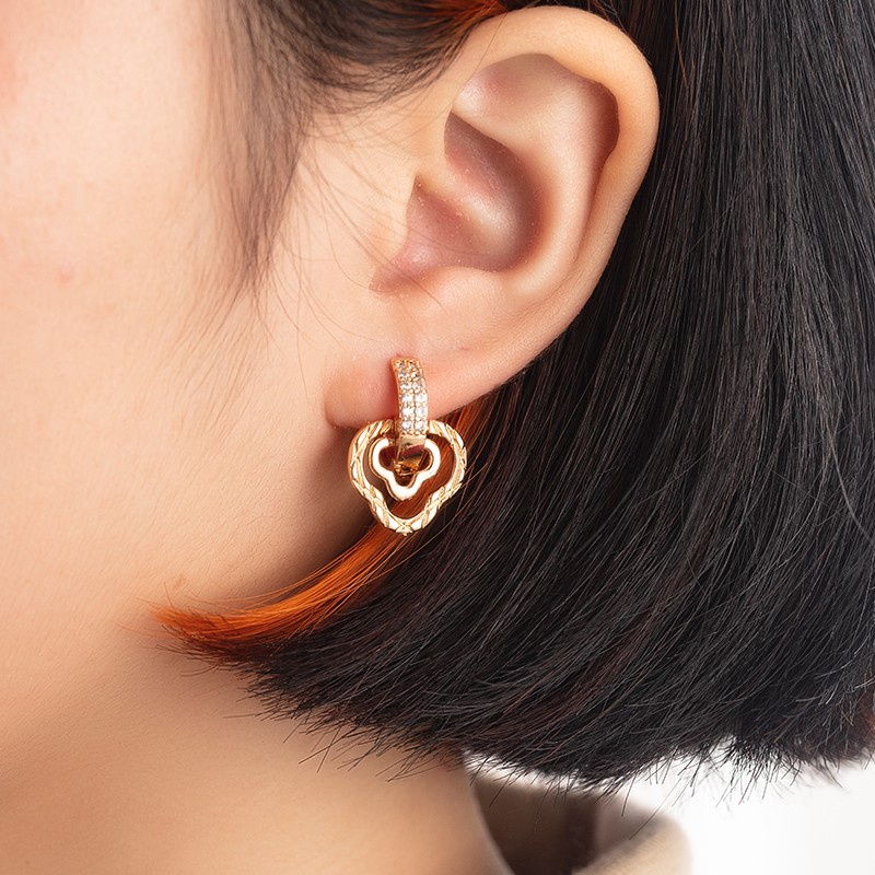 [AXIER PROMO]-Anting Drop Xuping Lapis Emas Zirkon Hias Untuk Remaja Perempuan Dan Wanita-A-368