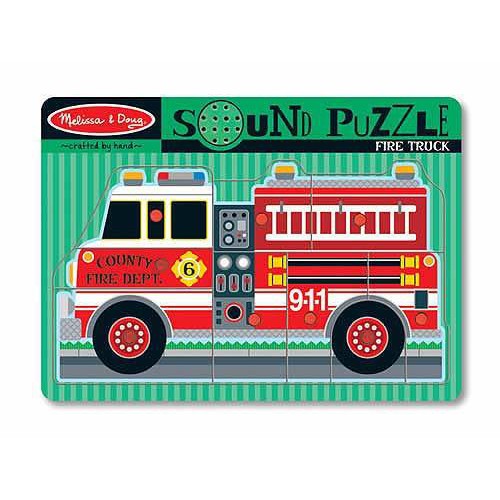 MD731 MELISSA &amp; DOUG SOUND PUZZLE FIRE TRUCK / MAINAN KAYU PUZLE KAYU