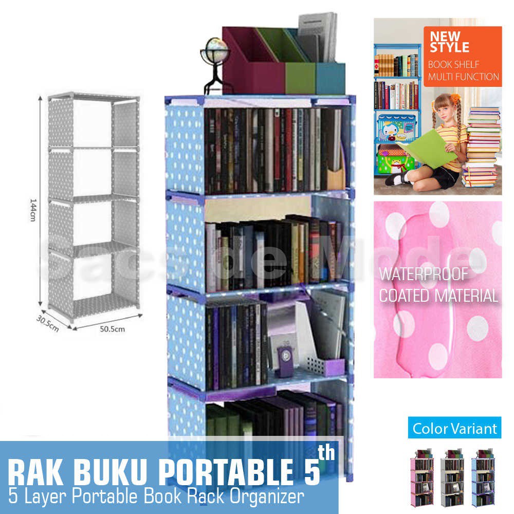  Rak  Buku  Single Portable  Lemari Serbaguna Multifungsi 4 