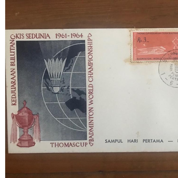 

Sampul Hari Pertama SHP Prangko Indonesia seri THOMAS CUP th 1961