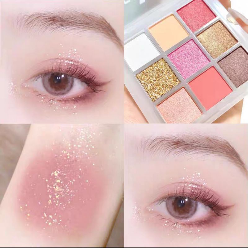 Glitter Mutiara LAMEILA Original 9 Colors Palette Kosmetik Mata Eyeshadow Gliter Matte Nude Pearly Pigmented