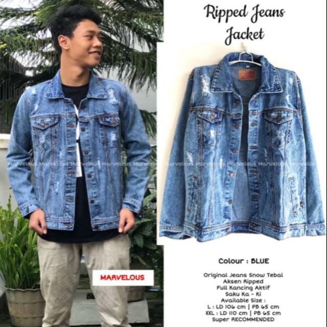 RIPPED JEANS BY MARVELOUS / JEANS SNOW TEBAL