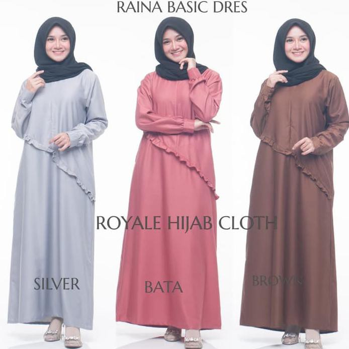 TERLARIS RAINA DRES GAMIS MAXY KATUN BUSUI ADEM POLOS SIMPLE TERMURAH