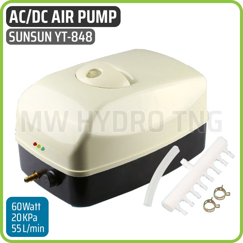 SUNSUN YT-848, AC/DC Aerator / Pompa Angin, AC-DC Air Pump YT848